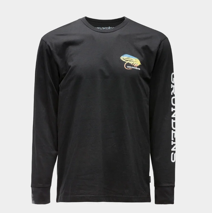 Men's long sleeve turtleneck sweaters in cashmere for a luxurious feelGrundéns Men's Sunset Salmon Graphic Long Sleeve T-Shirt Men's long sleeve turtleneck sweaters in cashmere for a luxurious feelGrundéns Men's Sunset Salmon Graphic Long Sleeve T-Shirt