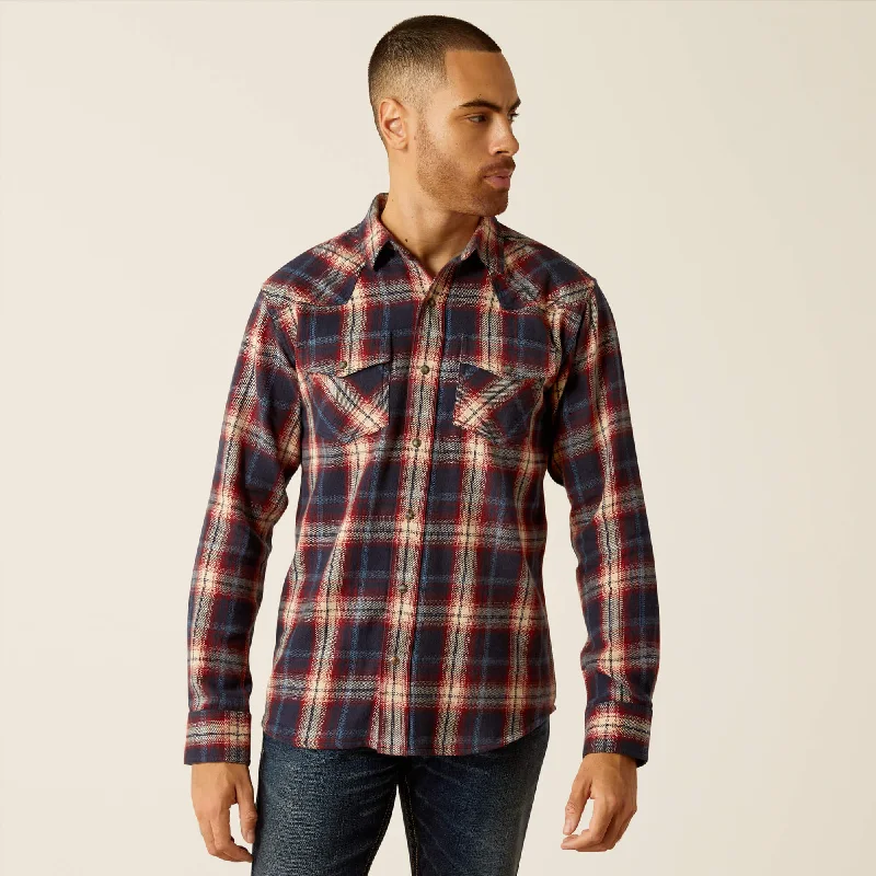 Men's oversized long sleeve graphic tees for a trendy streetwear lookMen's Ariat Hardy Retro Fit Snap Front Shirt #10052321