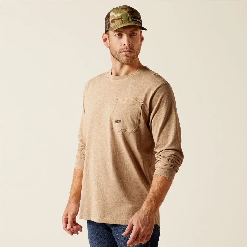 Men's long sleeve polo shirts with a contrast placket for added styleAriat Men's Workman Born For This Graphic Long Sleeve T-Shirt Men's long sleeve polo shirts with a contrast placket for added styleAriat Men's Workman Born For This Graphic Long Sleeve T-Shirt