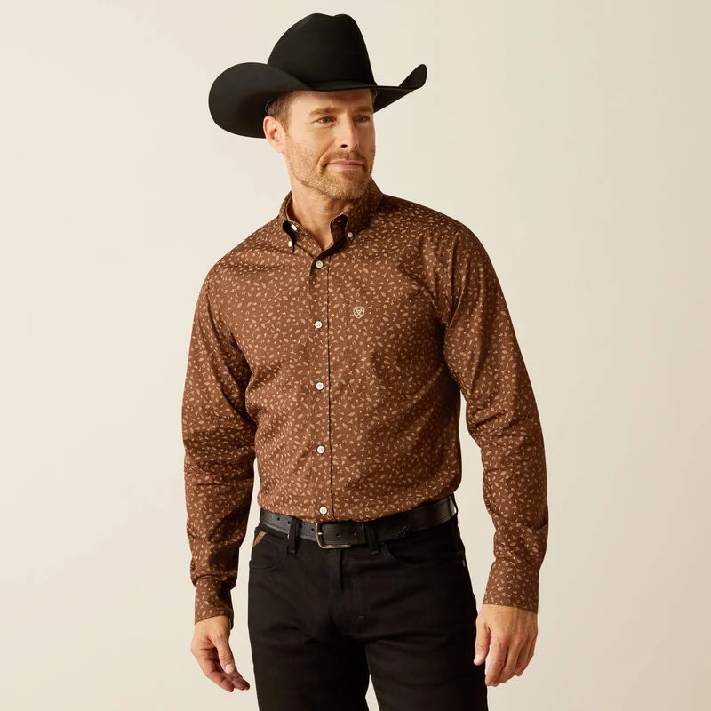 Men's long sleeve fleece - lined shirts for extreme cold weatherMen's Ariat Wrinkle Free Farley Fitted Button Down Shirt #10053905 Men's long sleeve fleece - lined shirts for extreme cold weatherMen's Ariat Wrinkle Free Farley Fitted Button Down Shirt #10053905