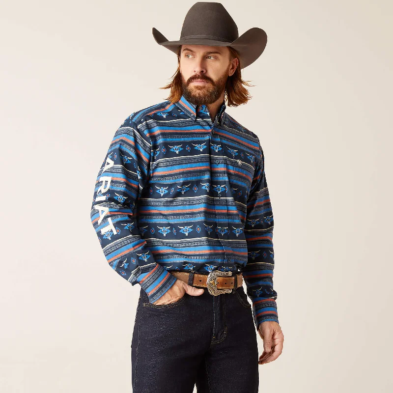 Men's printed long sleeve Hawaiian shirts for tropical getawaysMen's Ariat Team Chandler Classic Fit Button Down Shirt #10047348 Men's printed long sleeve Hawaiian shirts for tropical getawaysMen's Ariat Team Chandler Classic Fit Button Down Shirt #10047348