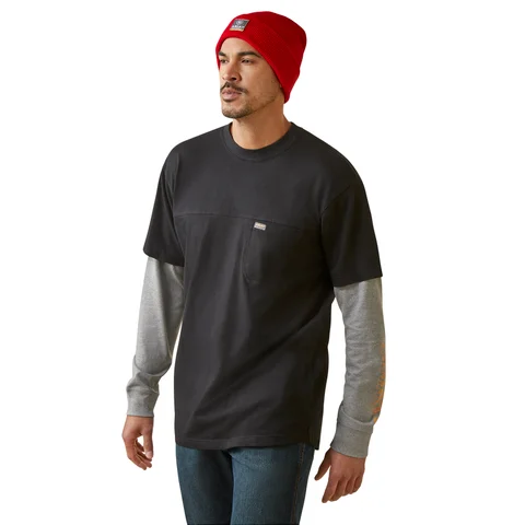 Men's long sleeve fleece - lined shirts for extreme cold weatherAriat Men's Rebar CottonStrong Dually Long Sleeve T-Shirt Men's long sleeve fleece - lined shirts for extreme cold weatherAriat Men's Rebar CottonStrong Dually Long Sleeve T-Shirt