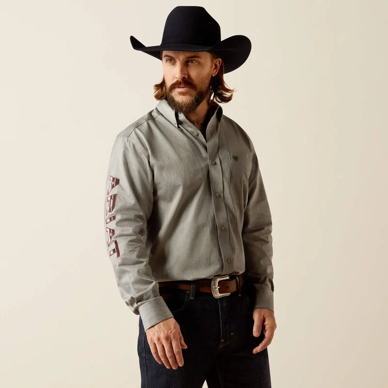 Men's button - front long sleeve Henley shirts with a casual charmMen's Ariat Team Logo Twill Classic Fit Button Down Shirt #10053953 Men's button - front long sleeve Henley shirts with a casual charmMen's Ariat Team Logo Twill Classic Fit Button Down Shirt #10053953