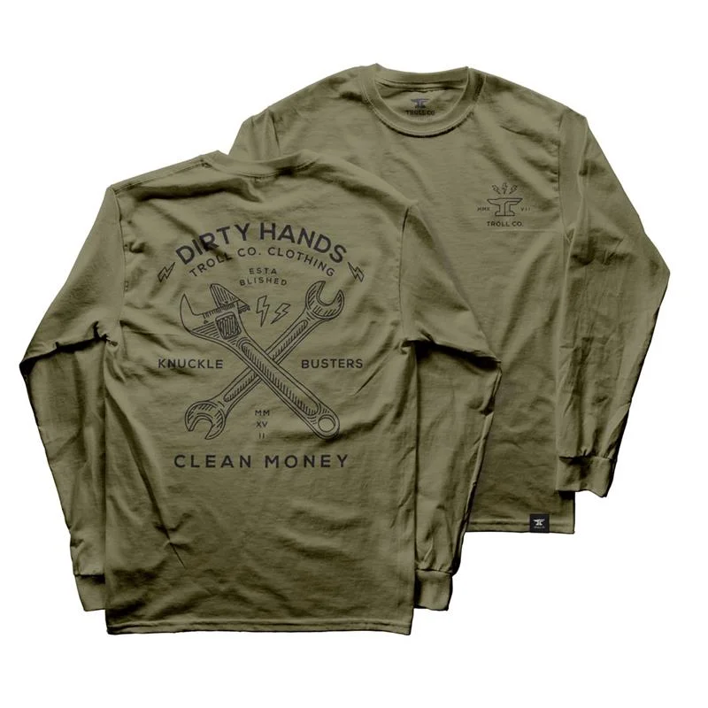 Men's long sleeve military - style utility shirts with multiple pocketsTroll Co. Men's Twisting Wrenches Graphic Long Sleeve T-Shirt Men's long sleeve military - style utility shirts with multiple pocketsTroll Co. Men's Twisting Wrenches Graphic Long Sleeve T-Shirt