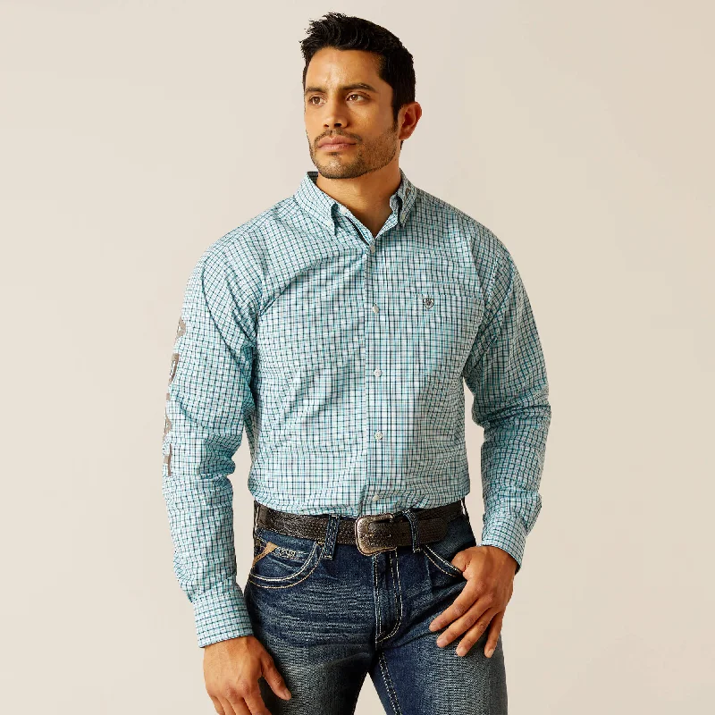 Men's waterproof long sleeve rain shirts for outdoor hiking in the rainMen's Ariat Pro Series Team Graycen Fitted Button Down Shirt #10048392 Men's waterproof long sleeve rain shirts for outdoor hiking in the rainMen's Ariat Pro Series Team Graycen Fitted Button Down Shirt #10048392
