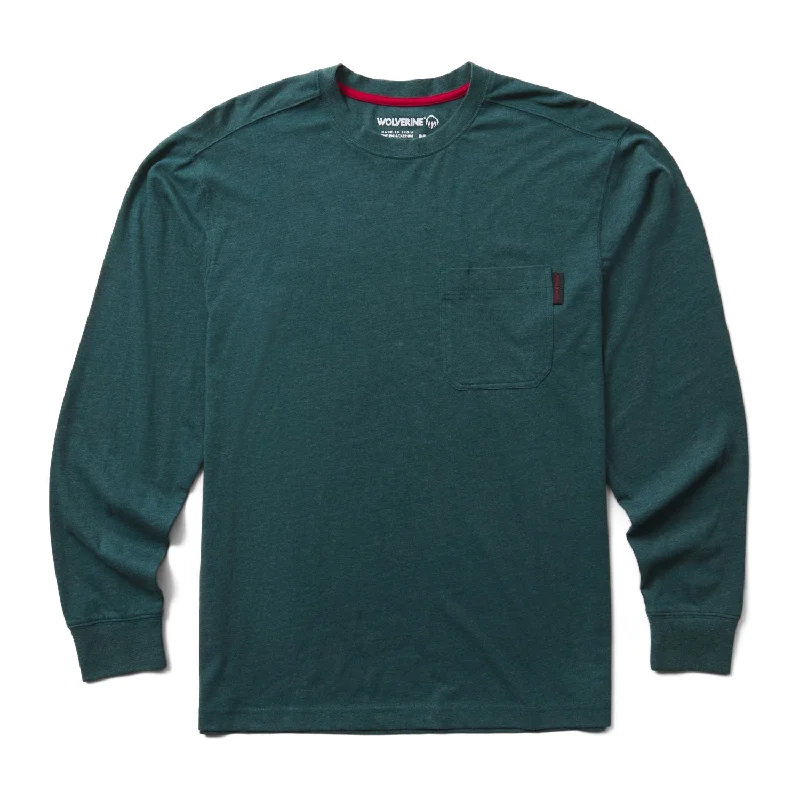 Men's button - front long sleeve Henley shirts with a casual charmWolverine Men's Classic Long Sleeve Pocket T-Shirt Men's button - front long sleeve Henley shirts with a casual charmWolverine Men's Classic Long Sleeve Pocket T-Shirt