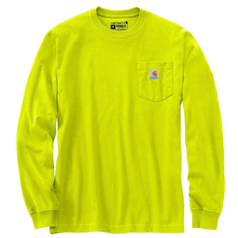 Men's long sleeve slim fit button - down shirts for business meetingsCarhartt Men's Long Sleeve Pocket T-Shirt_Brite Lime Men's long sleeve slim fit button - down shirts for business meetingsCarhartt Men's Long Sleeve Pocket T-Shirt_Brite Lime