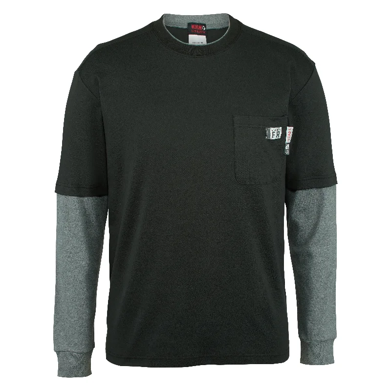 Men's lightweight long sleeve linen shirts for summer beach vacationsWolverine Men's FR Miter Layered Long Sleeve T-Shirt Men's lightweight long sleeve linen shirts for summer beach vacationsWolverine Men's FR Miter Layered Long Sleeve T-Shirt