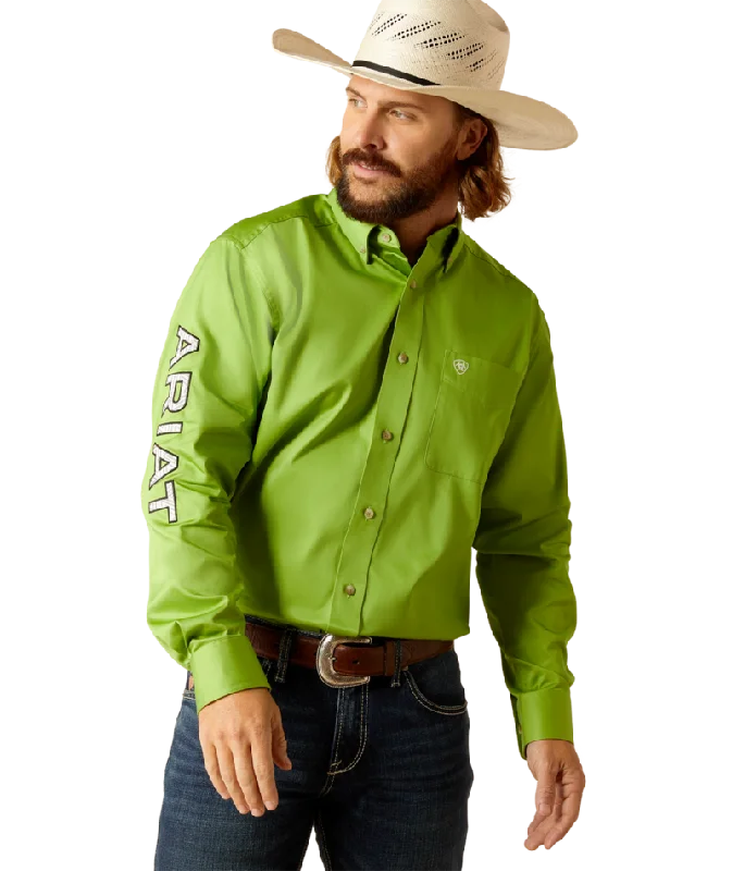 Men's long sleeve silk shirts in vibrant colors for a night outMen's Ariat Team Logo Twill Classic Fit Button Down Shirt #10048808 Men's long sleeve silk shirts in vibrant colors for a night outMen's Ariat Team Logo Twill Classic Fit Button Down Shirt #10048808