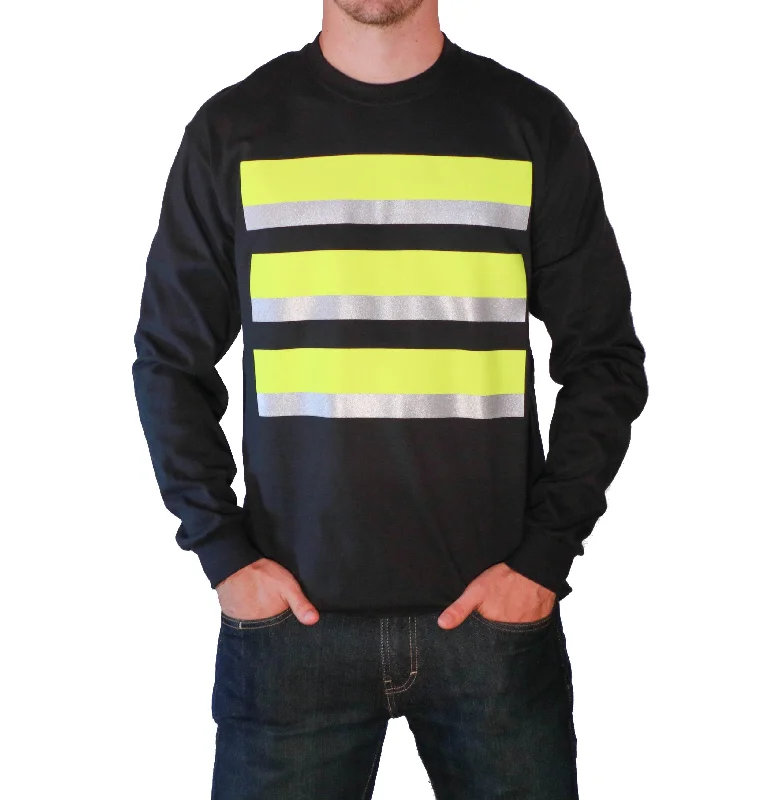 Men's button - front long sleeve Henley shirts with a casual charmWhistle Workwear Safety Long Sleeve T-Shirt_Black Men's button - front long sleeve Henley shirts with a casual charmWhistle Workwear Safety Long Sleeve T-Shirt_Black