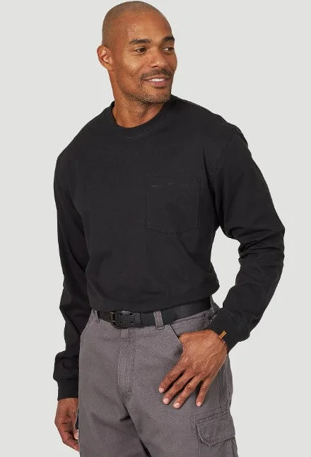 Men's long sleeve flannel plaid shirts with a classic rustic lookWrangler RIGGS Performance Pocket Long Sleeve T-Shirt Men's long sleeve flannel plaid shirts with a classic rustic lookWrangler RIGGS Performance Pocket Long Sleeve T-Shirt