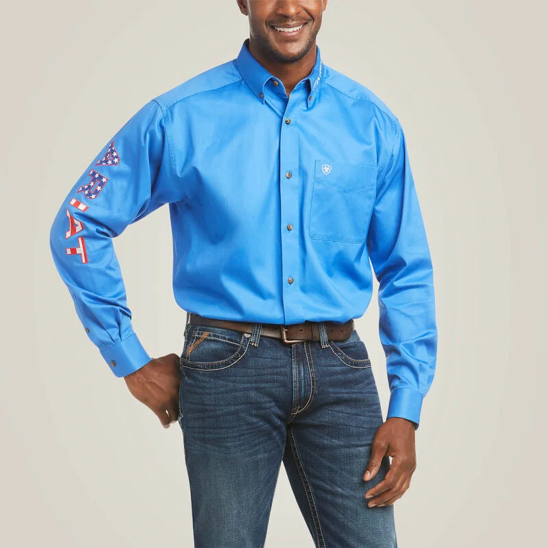 Men's printed long sleeve Hawaiian shirts for tropical getawaysMen's Ariat Team Logo Twill Classic Fit Button Down Shirt #10036179 Men's printed long sleeve Hawaiian shirts for tropical getawaysMen's Ariat Team Logo Twill Classic Fit Button Down Shirt #10036179