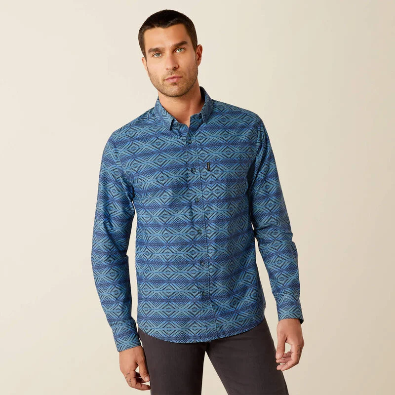 Men's stretch long sleeve denim shirts for a comfortable casual styleMen's Ariat McKay Modern Fit Button Down Shirt #10054852 Men's stretch long sleeve denim shirts for a comfortable casual styleMen's Ariat McKay Modern Fit Button Down Shirt #10054852