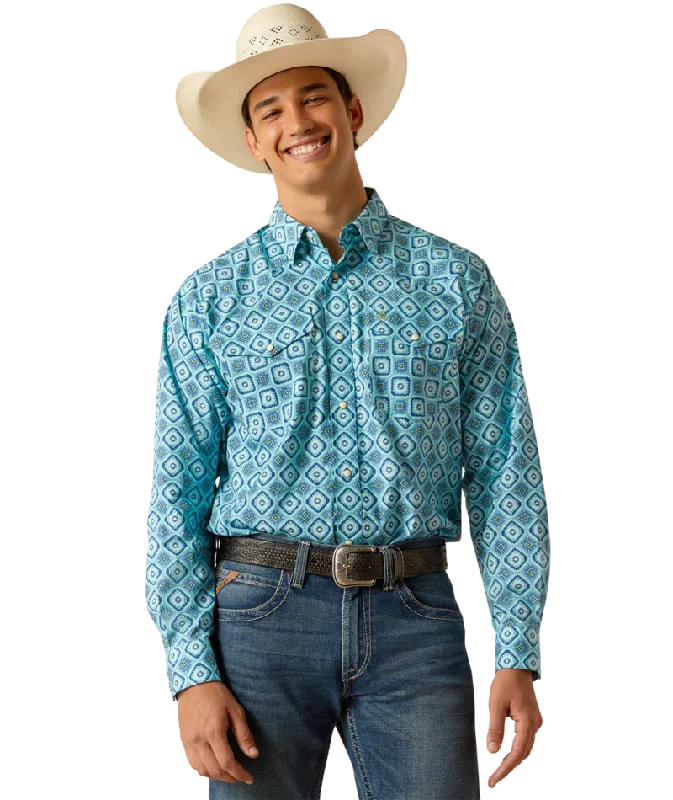 Men's long sleeve polo shirts with a contrast placket for added styleMen's Ariat Pearson Classic Fit Button Down Shirt #10048500 Men's long sleeve polo shirts with a contrast placket for added styleMen's Ariat Pearson Classic Fit Button Down Shirt #10048500