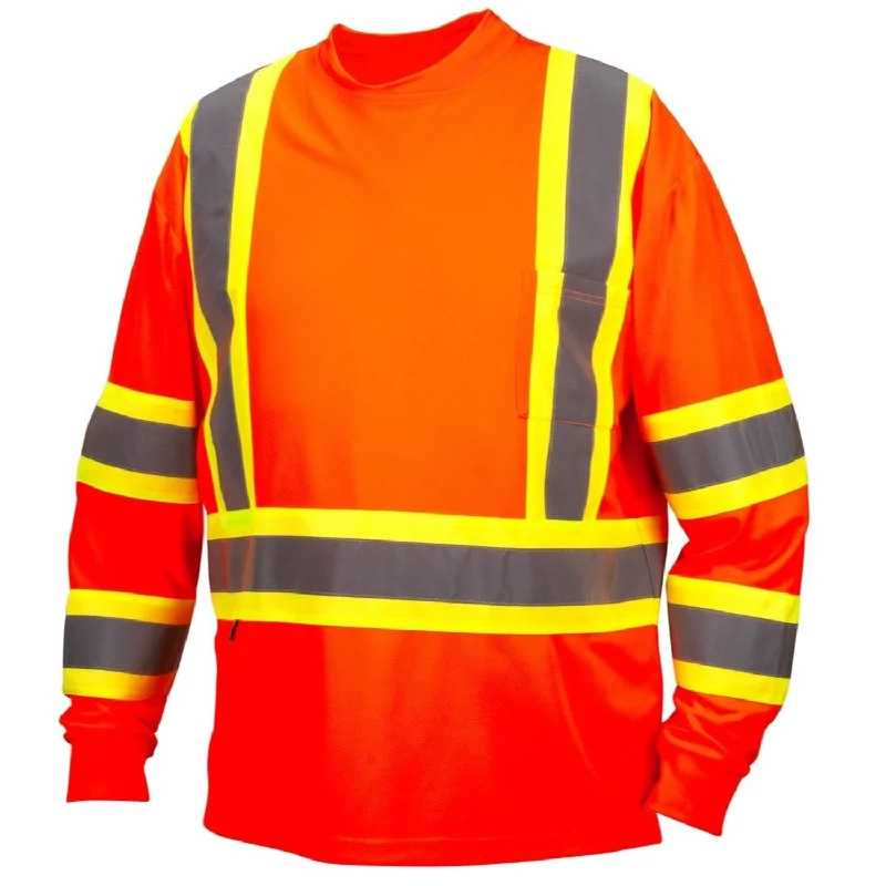 Men's anti - wrinkle long sleeve travel shirts for hassle - free tripsPyramex Men's Hi-Vis Long Sleeve Shirt Men's anti - wrinkle long sleeve travel shirts for hassle - free tripsPyramex Men's Hi-Vis Long Sleeve Shirt