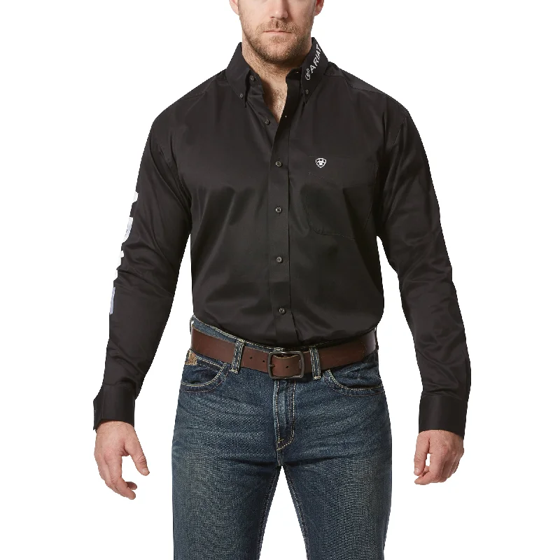 Men's long sleeve silk shirts in vibrant colors for a night outMen's Ariat Team Logo Button Down Shirt #10017497 Men's long sleeve silk shirts in vibrant colors for a night outMen's Ariat Team Logo Button Down Shirt #10017497