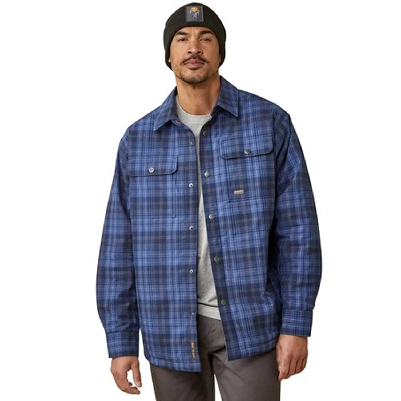 Men's long sleeve thermal shirts with thumbholes for extra warmthAriat Men's Rebar Flannel Insulated Shirt Jacket Men's long sleeve thermal shirts with thumbholes for extra warmthAriat Men's Rebar Flannel Insulated Shirt Jacket
