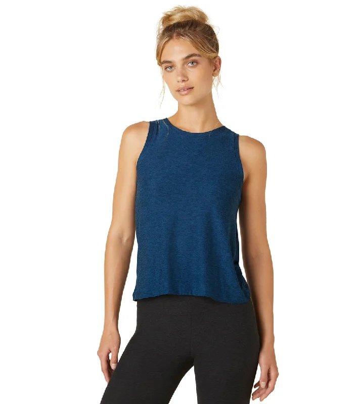 Beyond Yoga Featherweight Spacedye Rebalance Tank Celestial Blue Heather