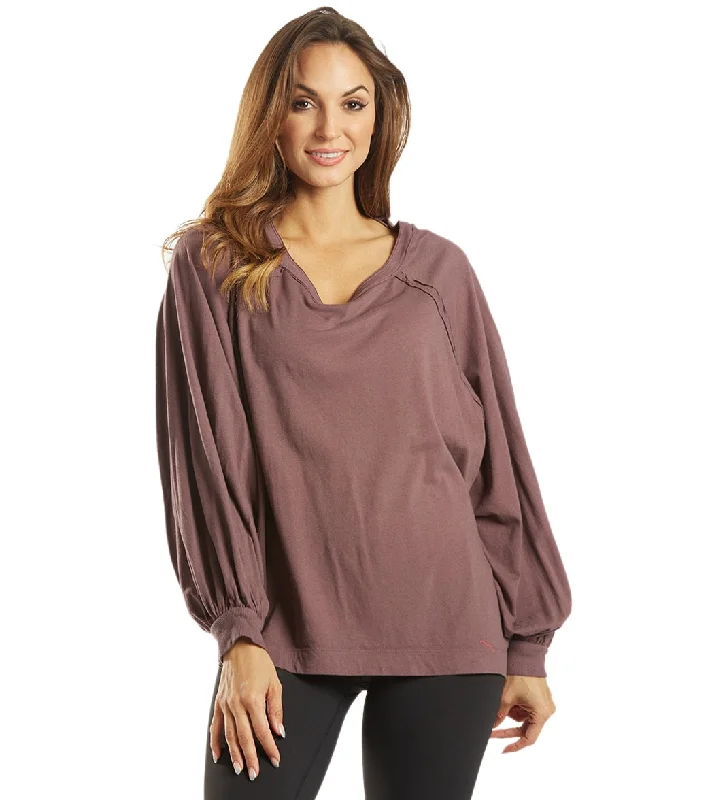 Free People She's Everything Long Sleeve Top Violet Umber