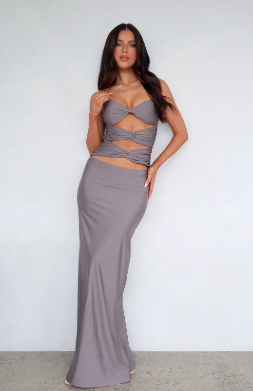 What Would You Do Maxi Dress Charcoal