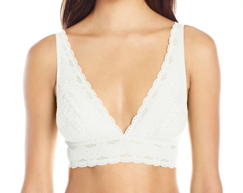 Halo Lace Soft Cup Bralette Bra In Ivory