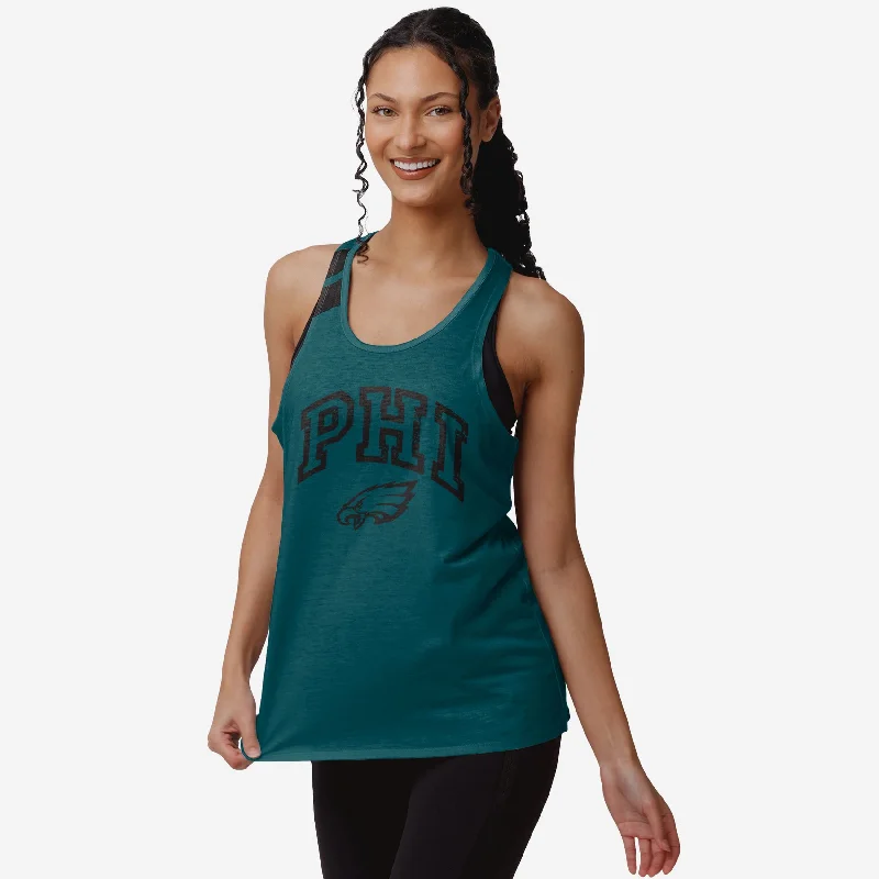 Philadelphia Eagles Womens Team Twist Sleeveless Top