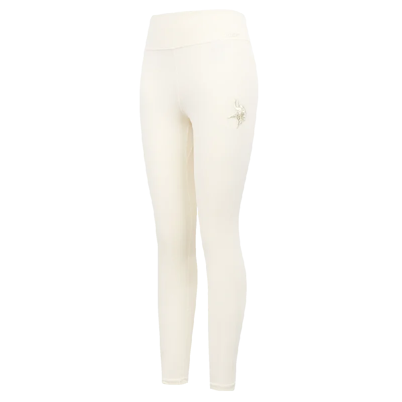 NFL MINNESOTA VIKINGS NEUTRAL WOMEN'S JERSEY LEGGING (EGGSHELL)