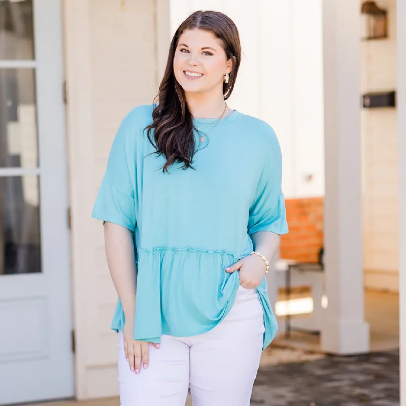 Navigating Life Top, Seafoam