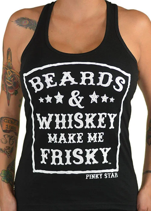 Beards N Whiskey Make Me Frisky Tank