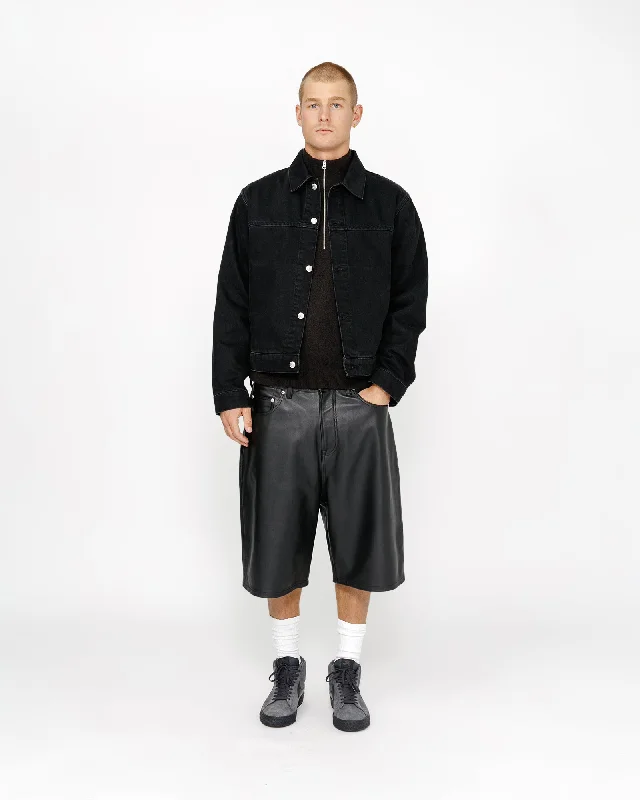 Men's side - stripe track shorts for a sporty running lookBIG OL' SHORT LEATHER