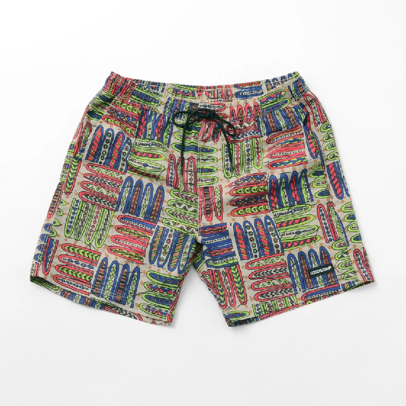 Men's drawstring casual linen shorts for a laid - back summer lookCOOCHUCAMP / Happy Board Shorts Men's drawstring casual linen shorts for a laid - back summer lookCOOCHUCAMP / Happy Board Shorts