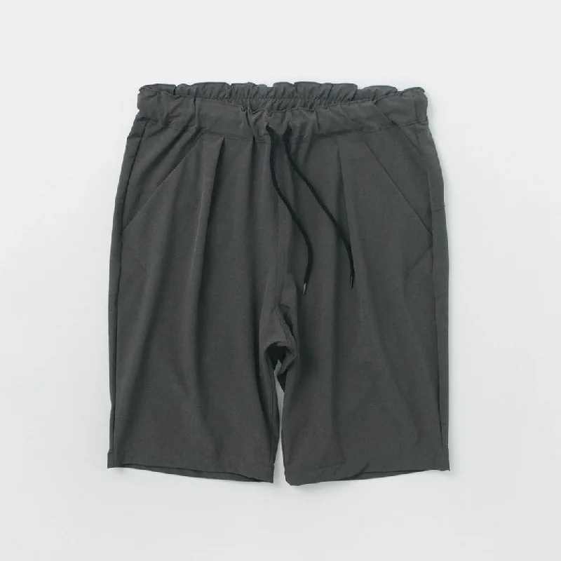 Men's elastic waistband lounge shorts for lazy weekends at homeRE MADE IN TOKYO JAPAN / Light Glen Check Tucked Half Pants Men's elastic waistband lounge shorts for lazy weekends at homeRE MADE IN TOKYO JAPAN / Light Glen Check Tucked Half Pants