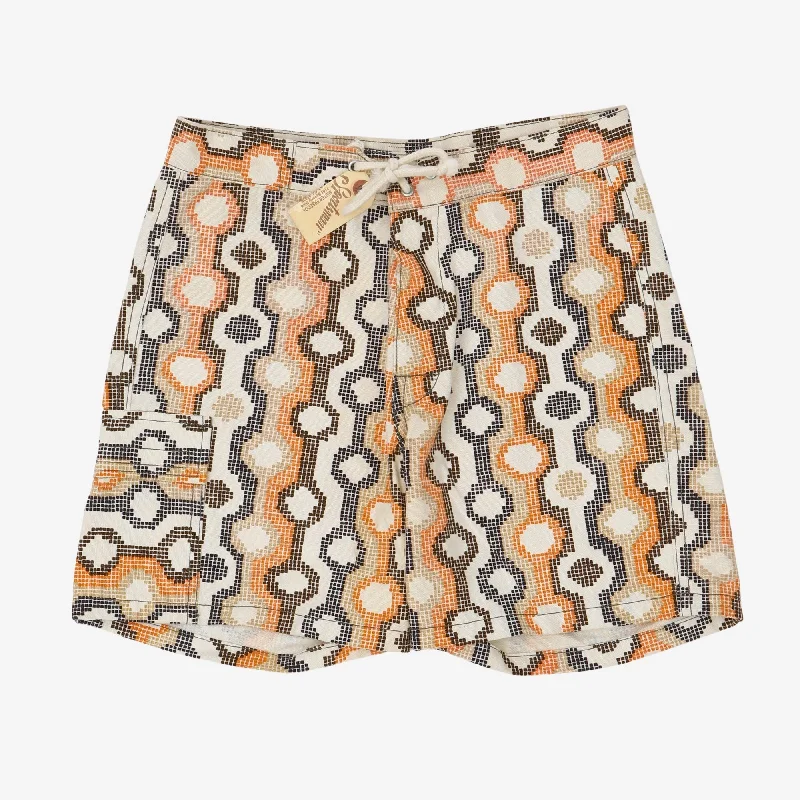 Men's plaid pattern wool blend shorts for a preppy fall styleAdventure Beach Trunks