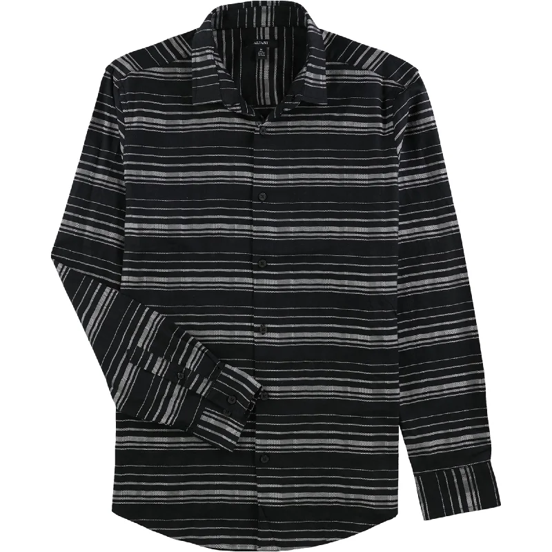 Men's Button - Down Oxford Casual Shirts in Crisp White for a Classic and Versatile StyleAlfani Mens Striped Button Up Shirt, Black, Small Men's Button - Down Oxford Casual Shirts in Crisp White for a Classic and Versatile StyleAlfani Mens Striped Button Up Shirt, Black, Small