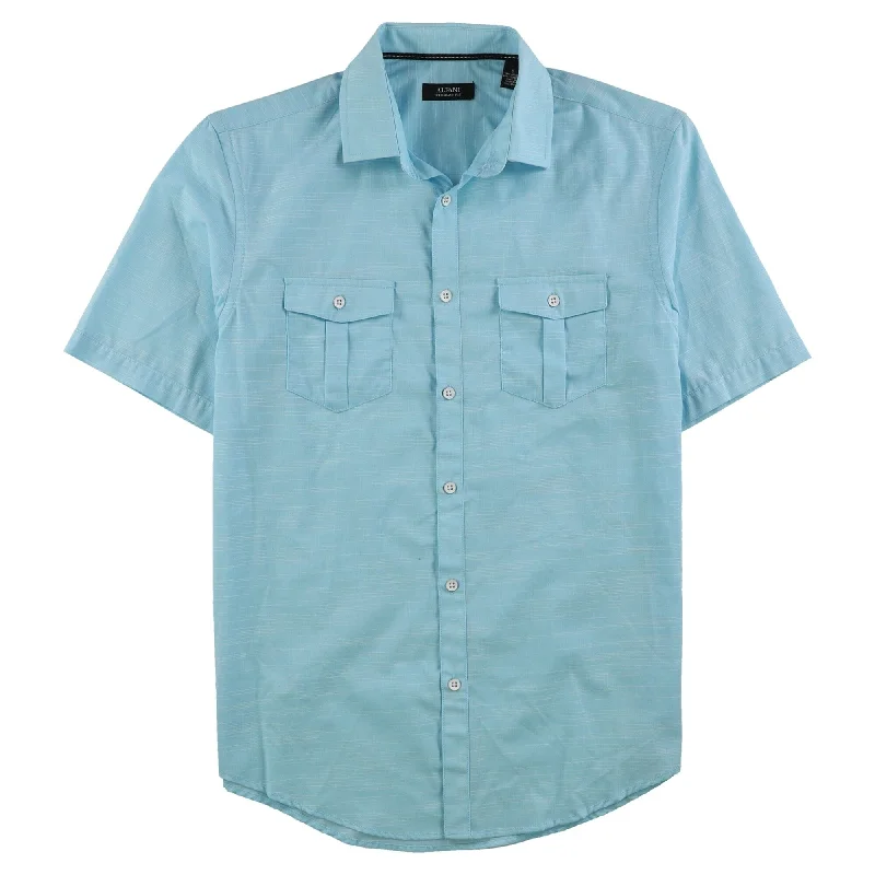 Men's Moisture - Wicking Performance Fabric Casual Shirts for Outdoor ActivitiesAlfani Mens Textured Button Up Shirt Men's Moisture - Wicking Performance Fabric Casual Shirts for Outdoor ActivitiesAlfani Mens Textured Button Up Shirt
