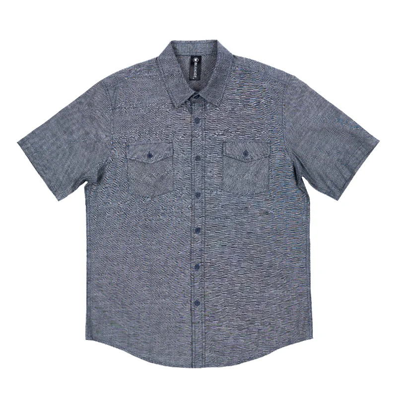 Men's Shearling - Lined Collar Casual Shirts in Brown for a Rustic and Warm AppealAll Day Chambray Short Sleeve Button up Shirt Men's Shearling - Lined Collar Casual Shirts in Brown for a Rustic and Warm AppealAll Day Chambray Short Sleeve Button up Shirt