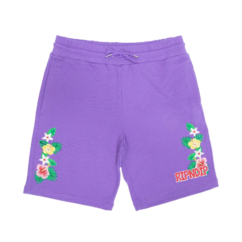 Men's flat - front chino shorts for semi - formal summer eventsAloha Nerm Sweatshorts (Lavender) Men's flat - front chino shorts for semi - formal summer eventsAloha Nerm Sweatshorts (Lavender)