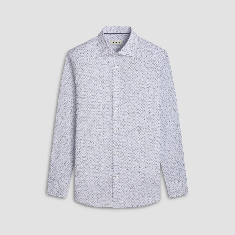 Plus Size Men's Striped Chambray Casual Shirts with a Spread Collar for a Preppy AppearanceAxel Diamond Shirt Plus Size Men's Striped Chambray Casual Shirts with a Spread Collar for a Preppy AppearanceAxel Diamond Shirt