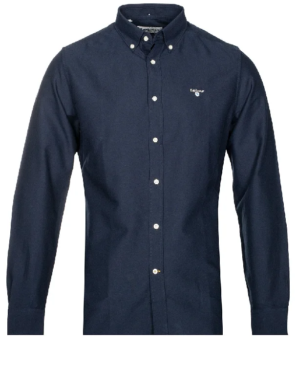 Men's Stretch - Fabric Casual Shirts in Navy Blue for a Comfortable and Flexible FitTailored Fit Oxford Shirt-Navy Men's Stretch - Fabric Casual Shirts in Navy Blue for a Comfortable and Flexible FitTailored Fit Oxford Shirt-Navy