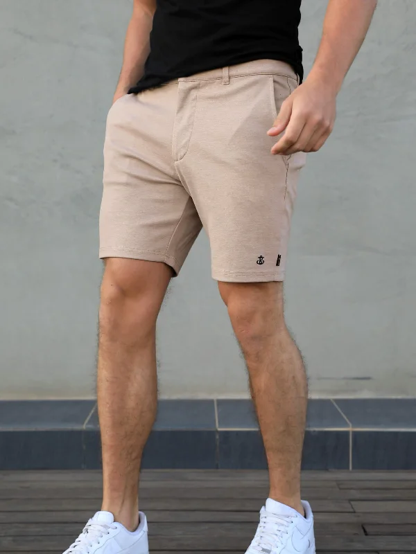 Men's flat - front chino shorts for semi - formal summer eventsSorrento Shorts - Sand Men's flat - front chino shorts for semi - formal summer eventsSorrento Shorts - Sand