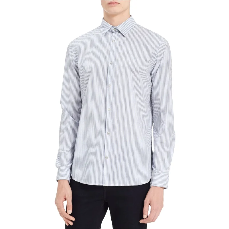 Plus Size Men's Striped Chambray Casual Shirts with a Spread Collar for a Preppy AppearanceCalvin Klein Mens Space-Dyed Stripe Button Up Shirt Plus Size Men's Striped Chambray Casual Shirts with a Spread Collar for a Preppy AppearanceCalvin Klein Mens Space-Dyed Stripe Button Up Shirt