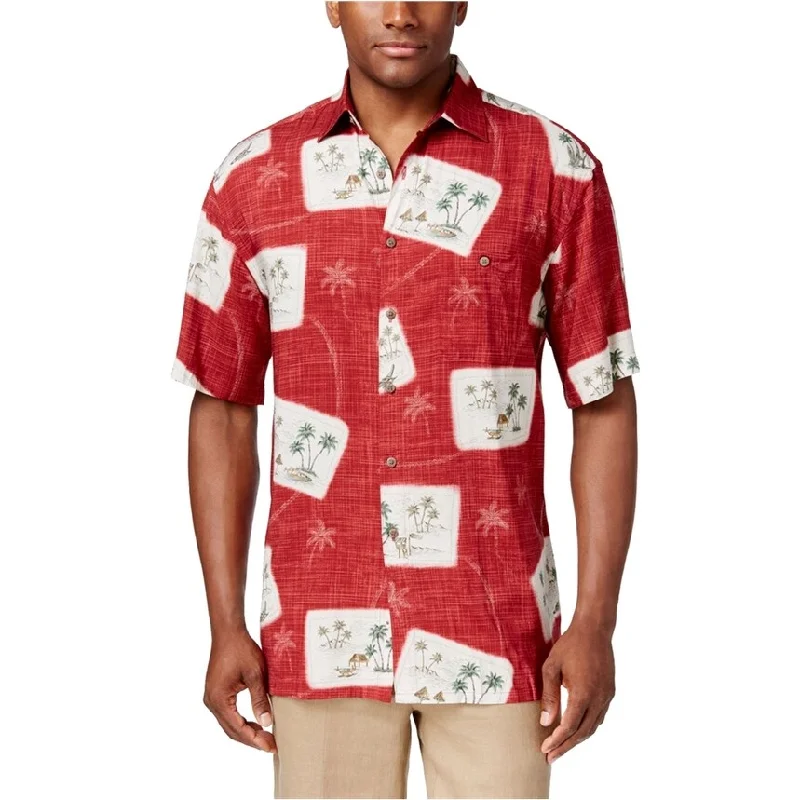 Men's Thermal - Lined Casual Shirts in Black for Added Warmth in Cold WeatherCampia Moda Mens Postcard Tropical Button Up Shirt, Red, Small Men's Thermal - Lined Casual Shirts in Black for Added Warmth in Cold WeatherCampia Moda Mens Postcard Tropical Button Up Shirt, Red, Small