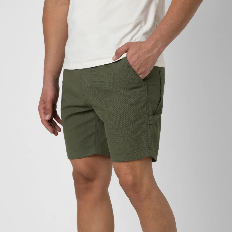 Men's drawstring casual linen shorts for a laid - back summer lookCanvas Short