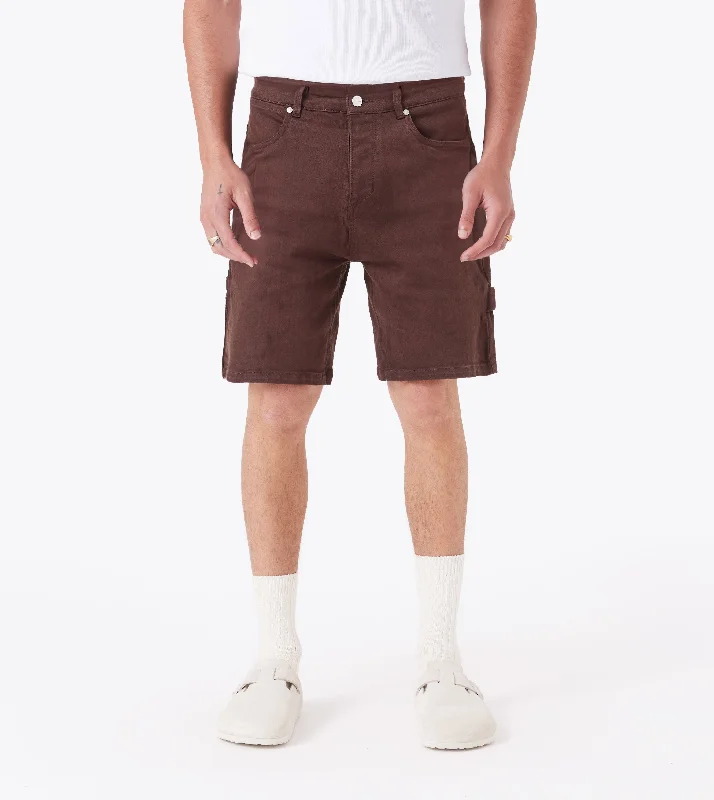 Men's neon - colored athletic shorts for high - visibility workoutsCarpenter Denim Short Dk Choc Men's neon - colored athletic shorts for high - visibility workoutsCarpenter Denim Short Dk Choc