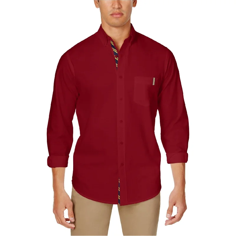 Men's Organic Cotton Casual Shirts with a Soft Handfeel for Everyday ComfortClub Room Mens Classic Button Up Shirt, Red, Medium Men's Organic Cotton Casual Shirts with a Soft Handfeel for Everyday ComfortClub Room Mens Classic Button Up Shirt, Red, Medium