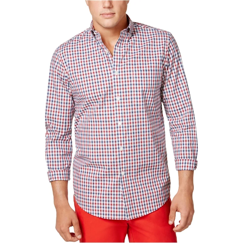 Men's Slim - Fit Printed Floral Casual Shirts in Pastel Colors for a Spring - Inspired VibeClub Room Mens Gingham Button Up Shirt Men's Slim - Fit Printed Floral Casual Shirts in Pastel Colors for a Spring - Inspired VibeClub Room Mens Gingham Button Up Shirt