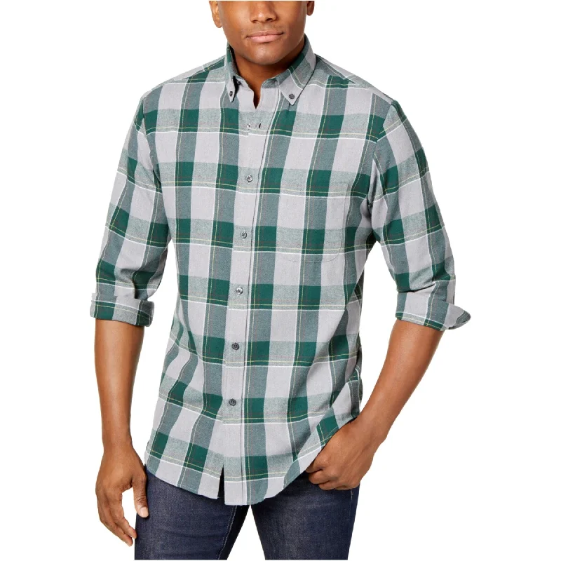 Men's Tailored Fit Checkered Casual Shirts in Multicolor for a Smart - Casual EnsembleClub Room Mens Plaid Button Up Shirt, Green, Small Men's Tailored Fit Checkered Casual Shirts in Multicolor for a Smart - Casual EnsembleClub Room Mens Plaid Button Up Shirt, Green, Small