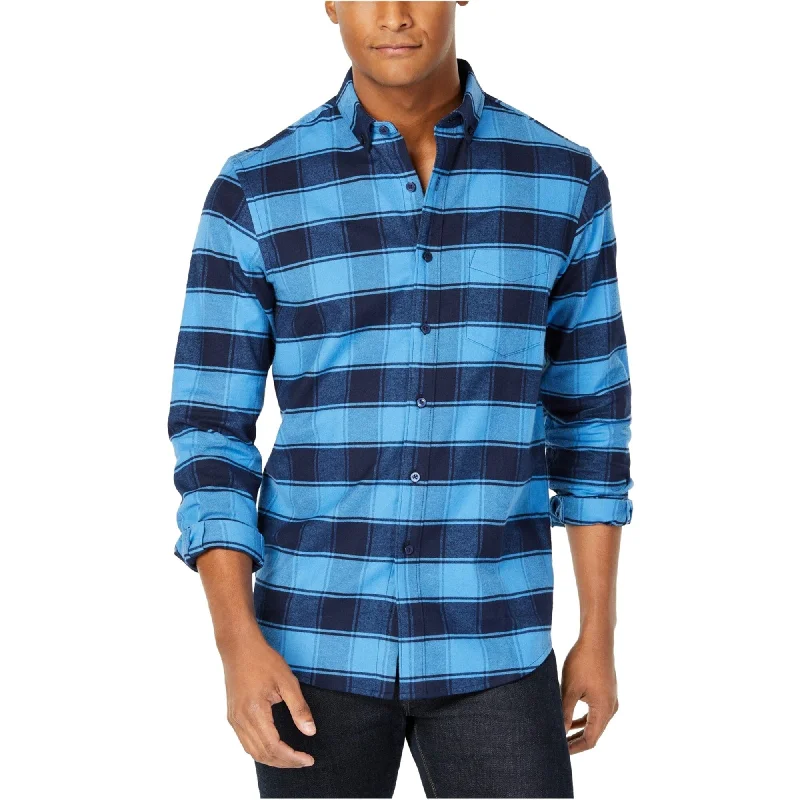 Men's Tailored Fit Checkered Casual Shirts in Multicolor for a Smart - Casual EnsembleClub Room Mens Plaid Stretch Button Up Shirt, Blue, Small Men's Tailored Fit Checkered Casual Shirts in Multicolor for a Smart - Casual EnsembleClub Room Mens Plaid Stretch Button Up Shirt, Blue, Small