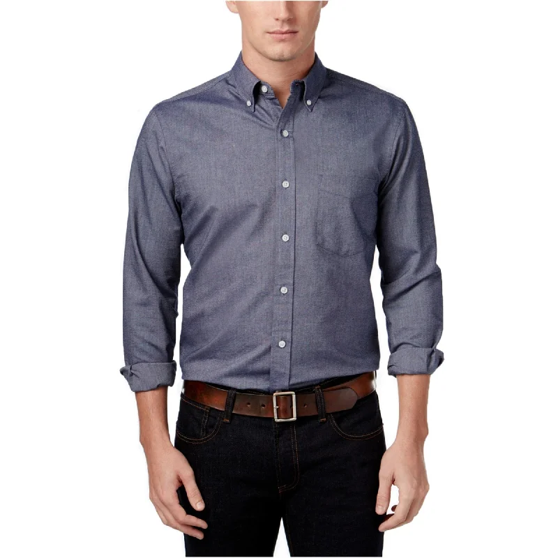 Men's Embroidered Detail Casual Shirts in Beige for a Touch of EleganceClub Room Mens Solid Long Sleeve Button Up Shirt, Blue, Small Men's Embroidered Detail Casual Shirts in Beige for a Touch of EleganceClub Room Mens Solid Long Sleeve Button Up Shirt, Blue, Small