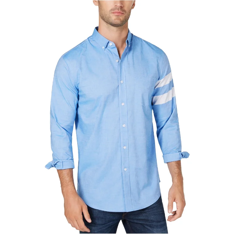 Men's Sustainable Recycled Material Casual Shirts for Eco - Conscious ConsumersClub Room Mens Striped Sleeve Button Up Shirt Men's Sustainable Recycled Material Casual Shirts for Eco - Conscious ConsumersClub Room Mens Striped Sleeve Button Up Shirt
